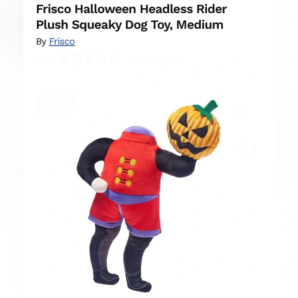 NIP Frisco Halloween Headless Rider Dog Toy